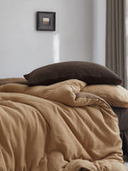 Tricolor Drift Reversible Cotton Muslin Duvet Cover original reference image 20