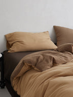 Tricolor Drift Reversible Cotton Muslin Duvet Cover original reference image 21
