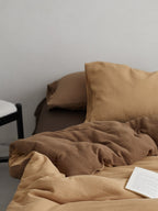 Tricolor Drift Reversible Cotton Muslin Duvet Cover original reference image 22