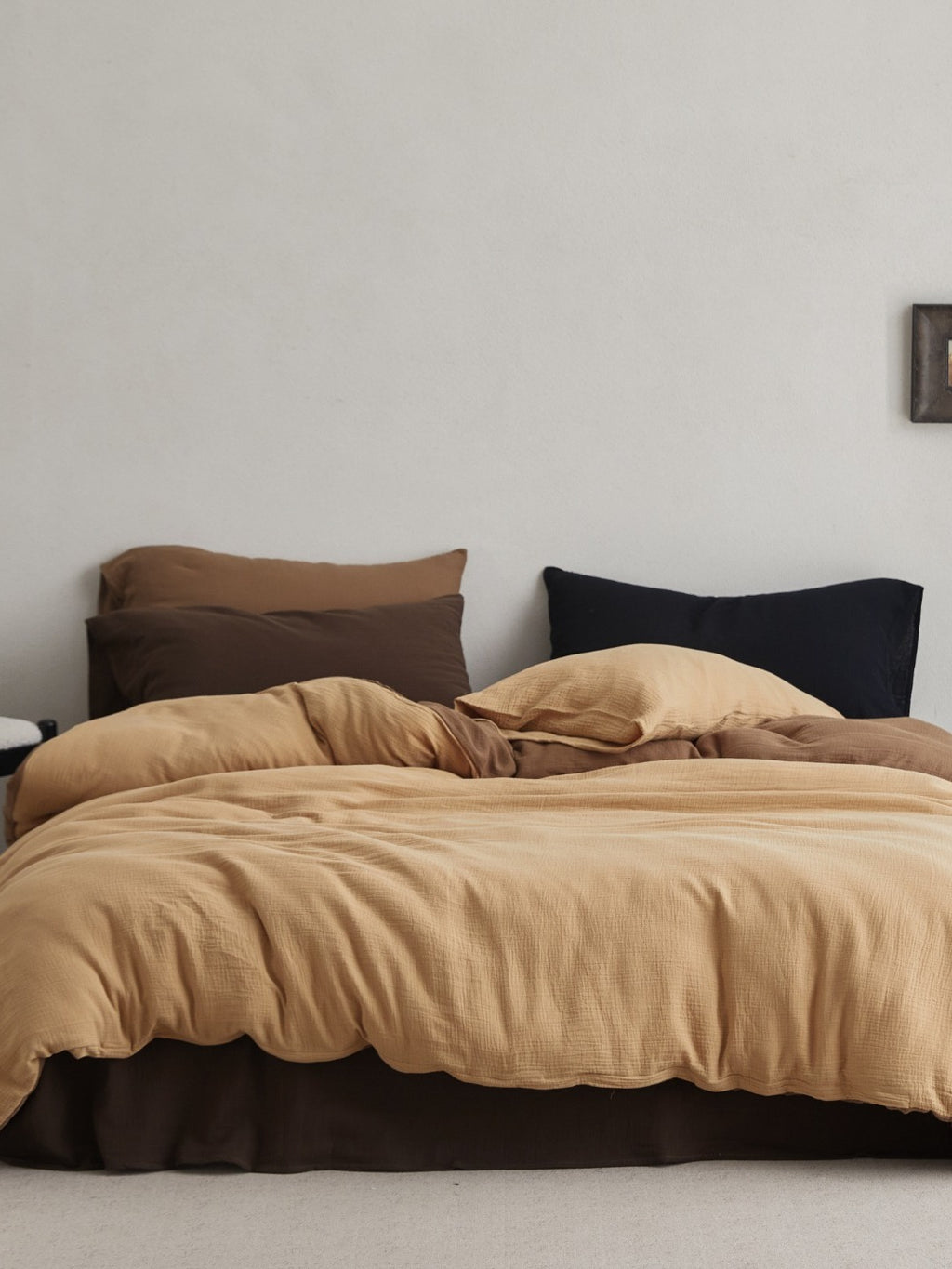 Tricolor Drift Reversible Cotton Muslin Duvet Cover original reference image 24