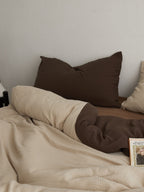 Tricolor Drift Reversible Cotton Muslin Duvet Cover original reference image 27
