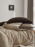 Tricolor Drift Reversible Cotton Muslin Duvet Cover original reference image 28