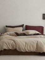 Tricolor Drift Reversible Cotton Muslin Duvet Cover original reference image 32