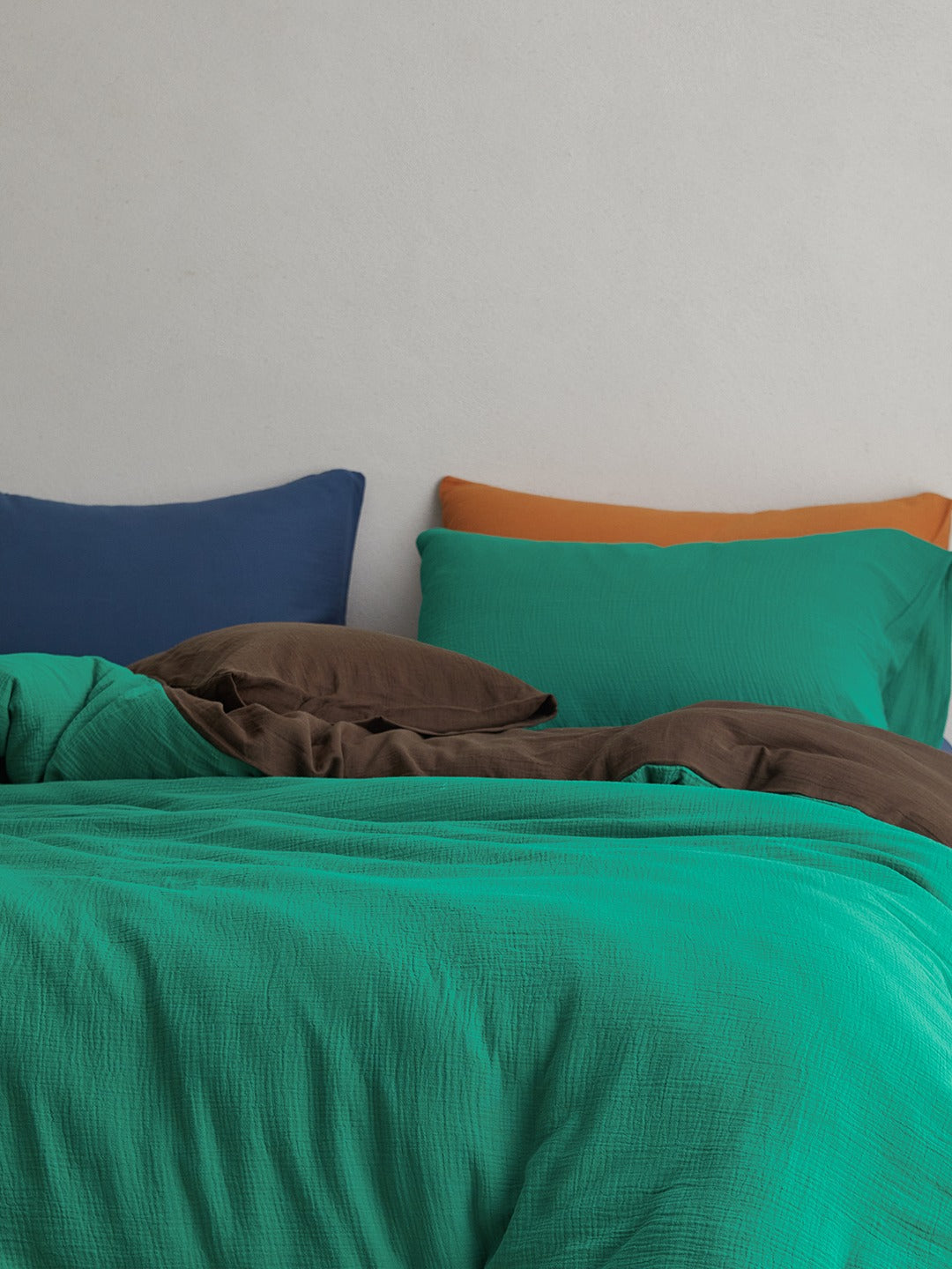 Tricolor Drift Reversible Cotton Muslin Duvet Cover original reference image 34