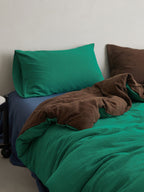 Tricolor Drift Reversible Cotton Muslin Duvet Cover original reference image 37
