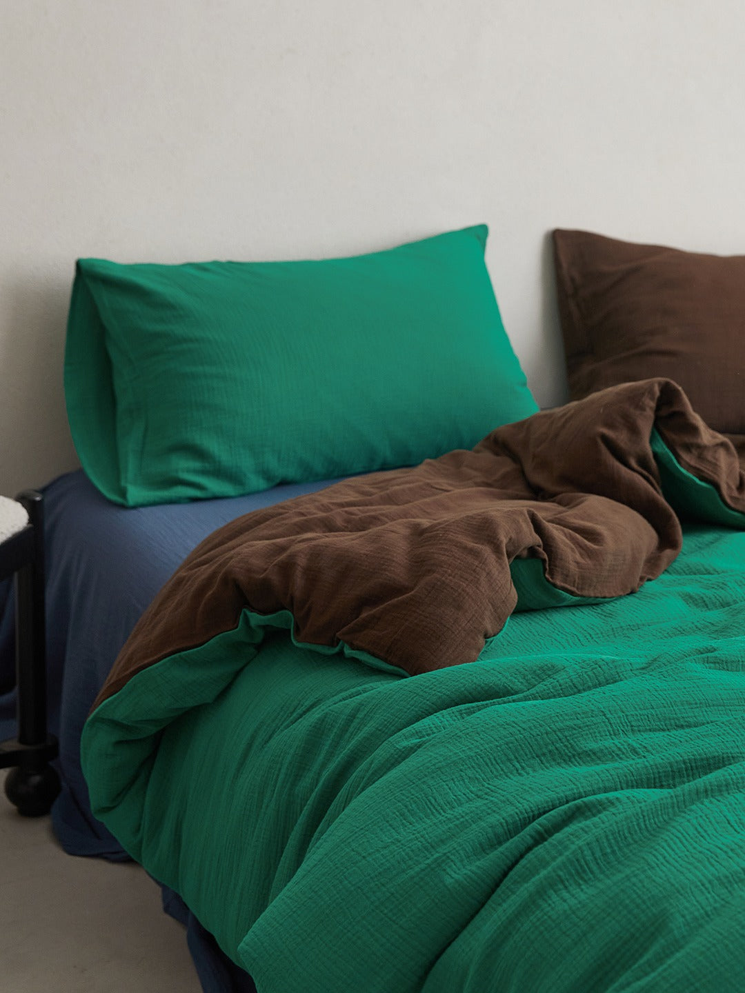 Tricolor Drift Reversible Cotton Muslin Duvet Cover original reference image 37