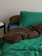 Tricolor Drift Reversible Cotton Muslin Duvet Cover original reference image 38