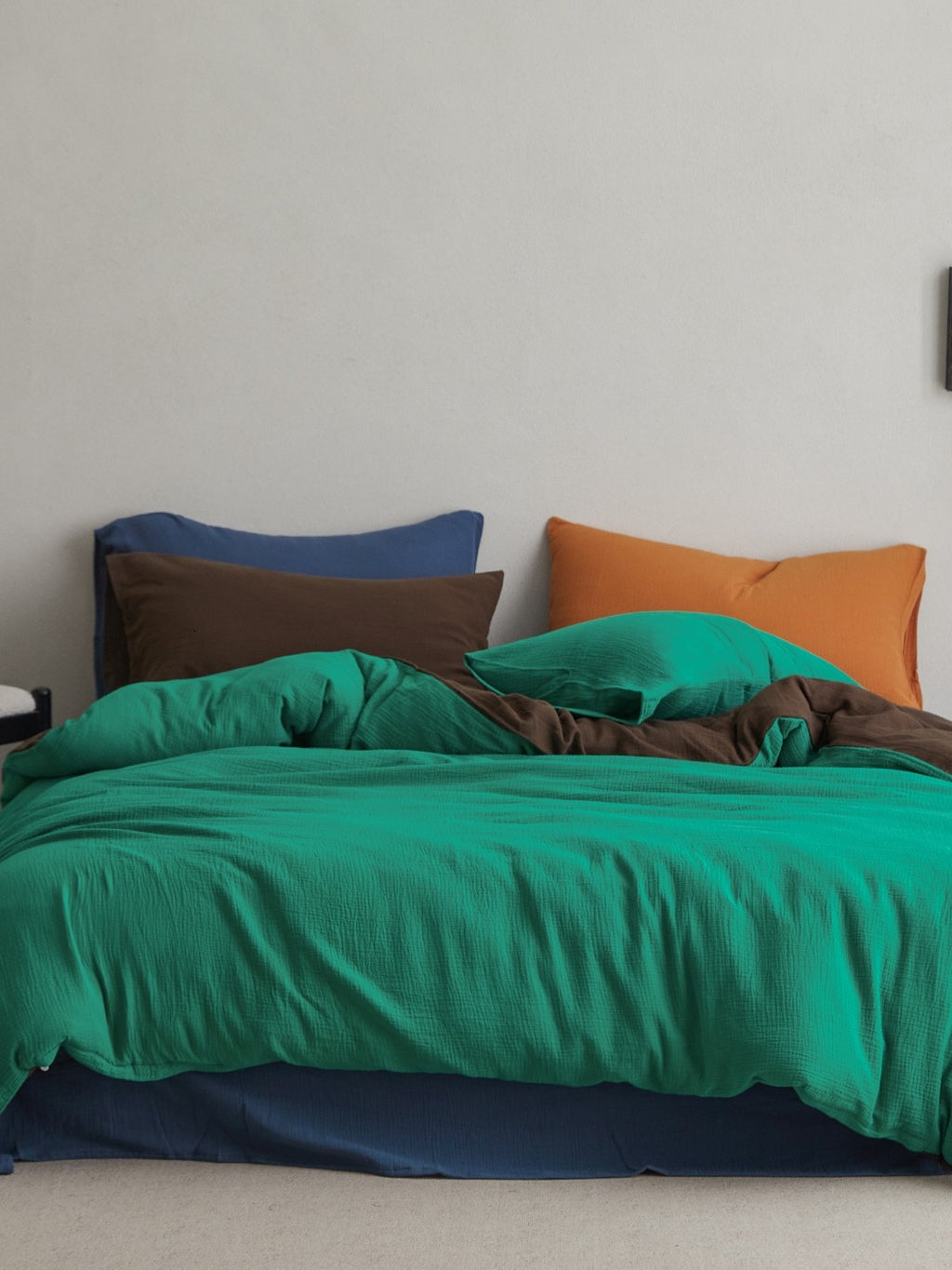 Tricolor Drift Reversible Cotton Muslin Duvet Cover original reference image 40