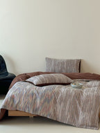 Twilight Melange Yarn-Dyed Stripe Duvet Cover original reference image 8