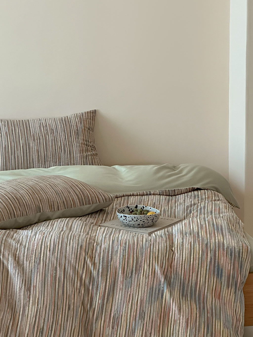 Twilight Melange Yarn-Dyed Stripe Duvet Cover original reference image 9