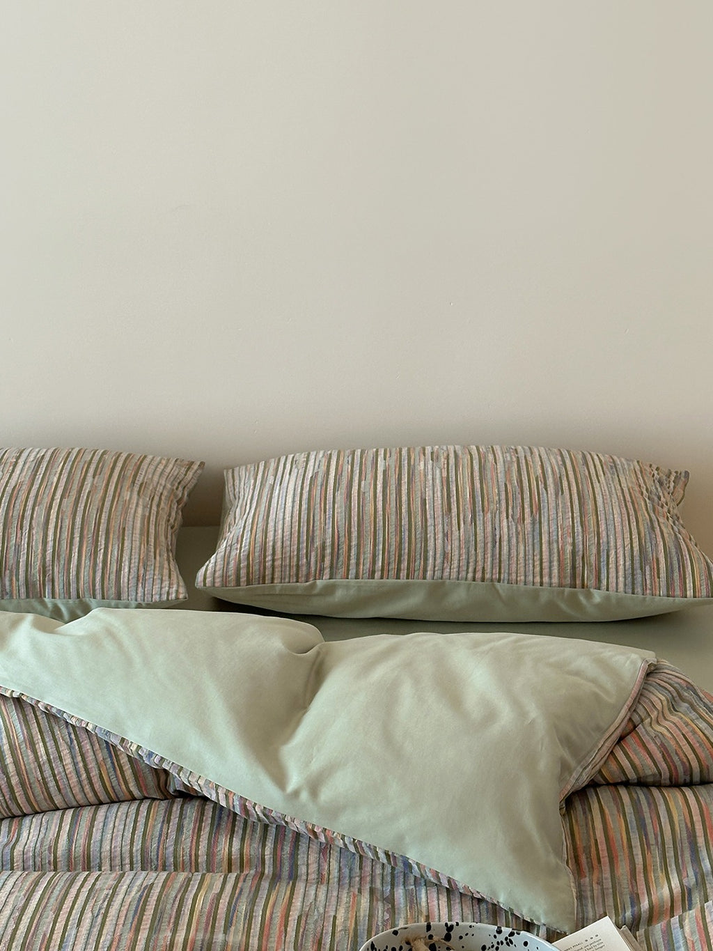 Twilight Melange Yarn-Dyed Stripe Duvet Cover original reference image 14