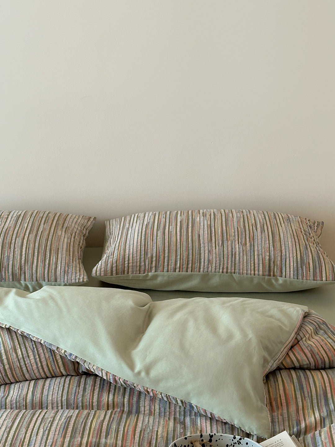 Twilight Melange Yarn-Dyed Stripe Duvet Cover original reference image 14