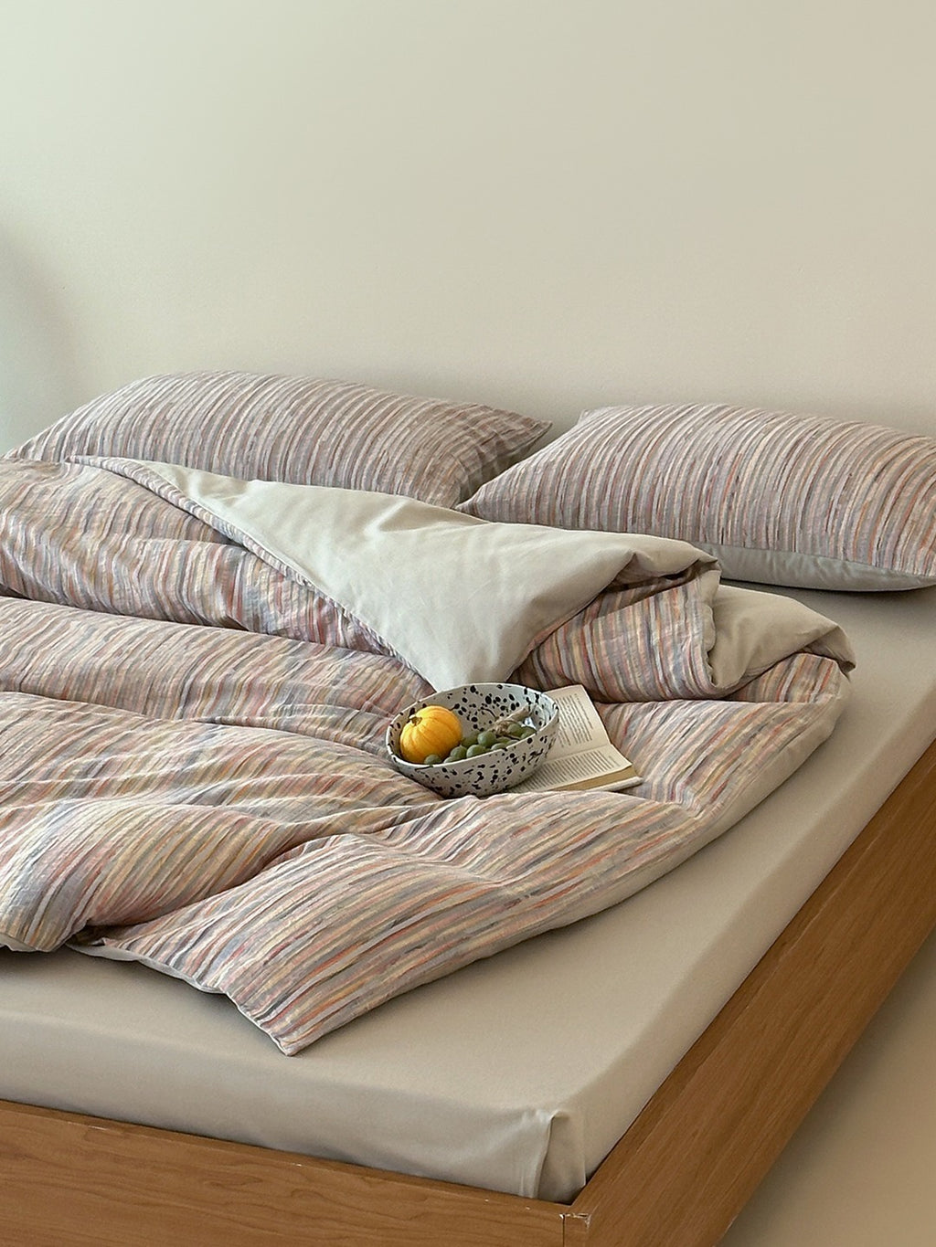Twilight Melange Yarn-Dyed Stripe Duvet Cover original reference image 19
