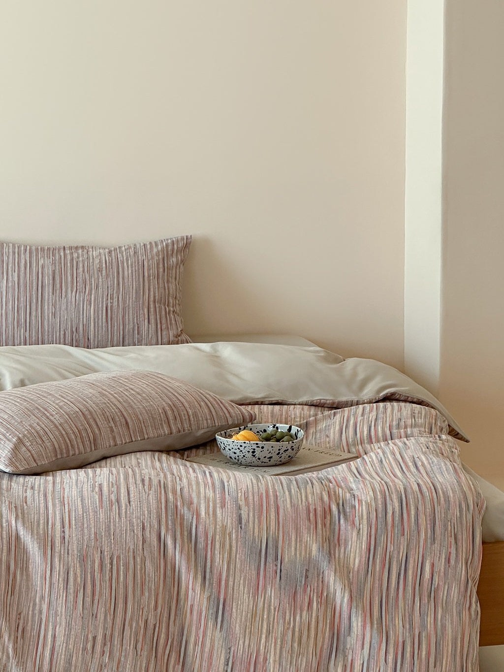 Twilight Melange Yarn-Dyed Stripe Duvet Cover original reference image 21