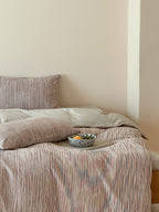 Twilight Melange Yarn-Dyed Stripe Duvet Cover original reference image 21
