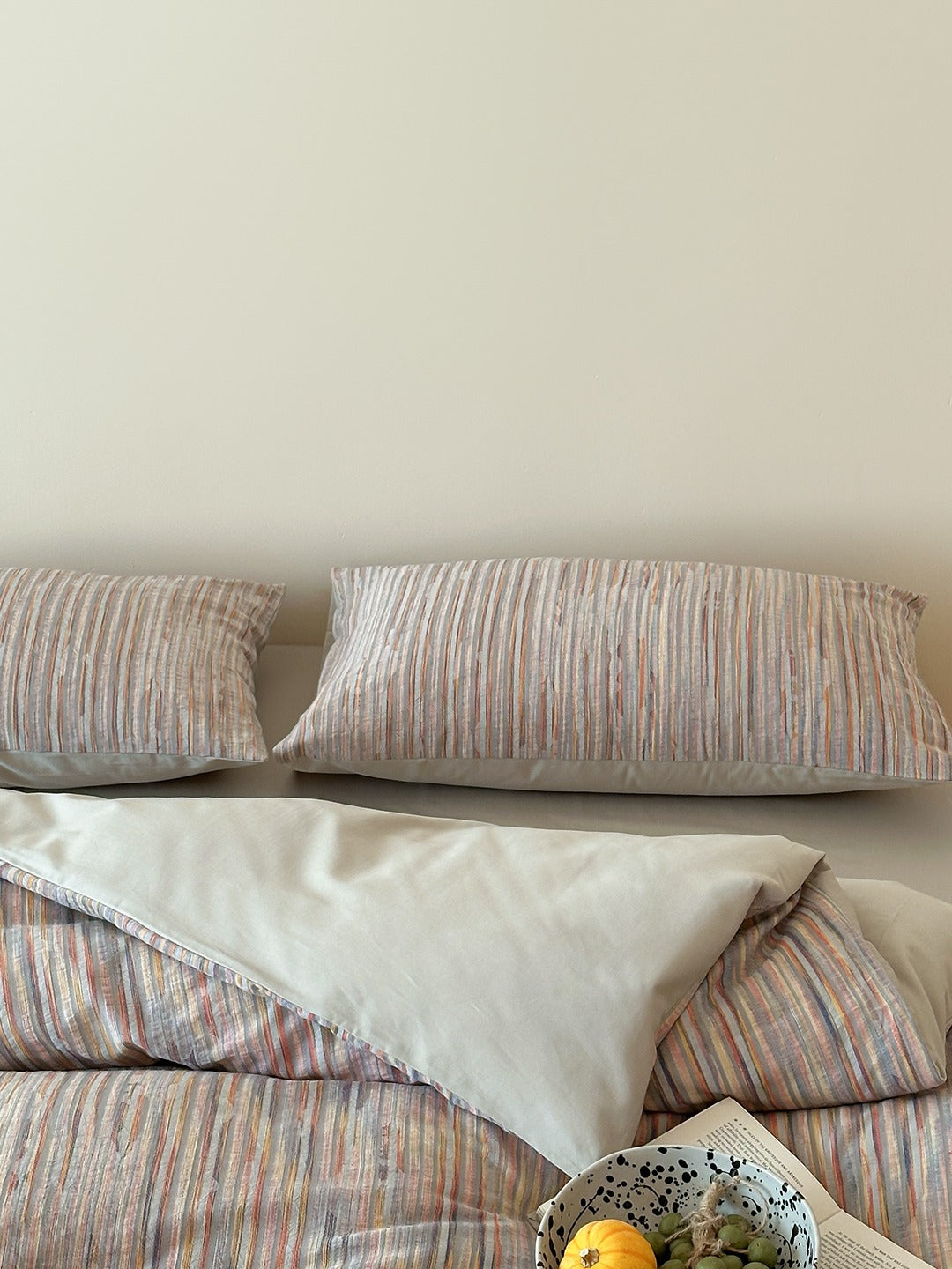 Twilight Melange Yarn-Dyed Stripe Duvet Cover original reference image 23