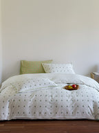 Vineyard Clip Jacquard Washed Cotton Duvet Cover original reference image 2