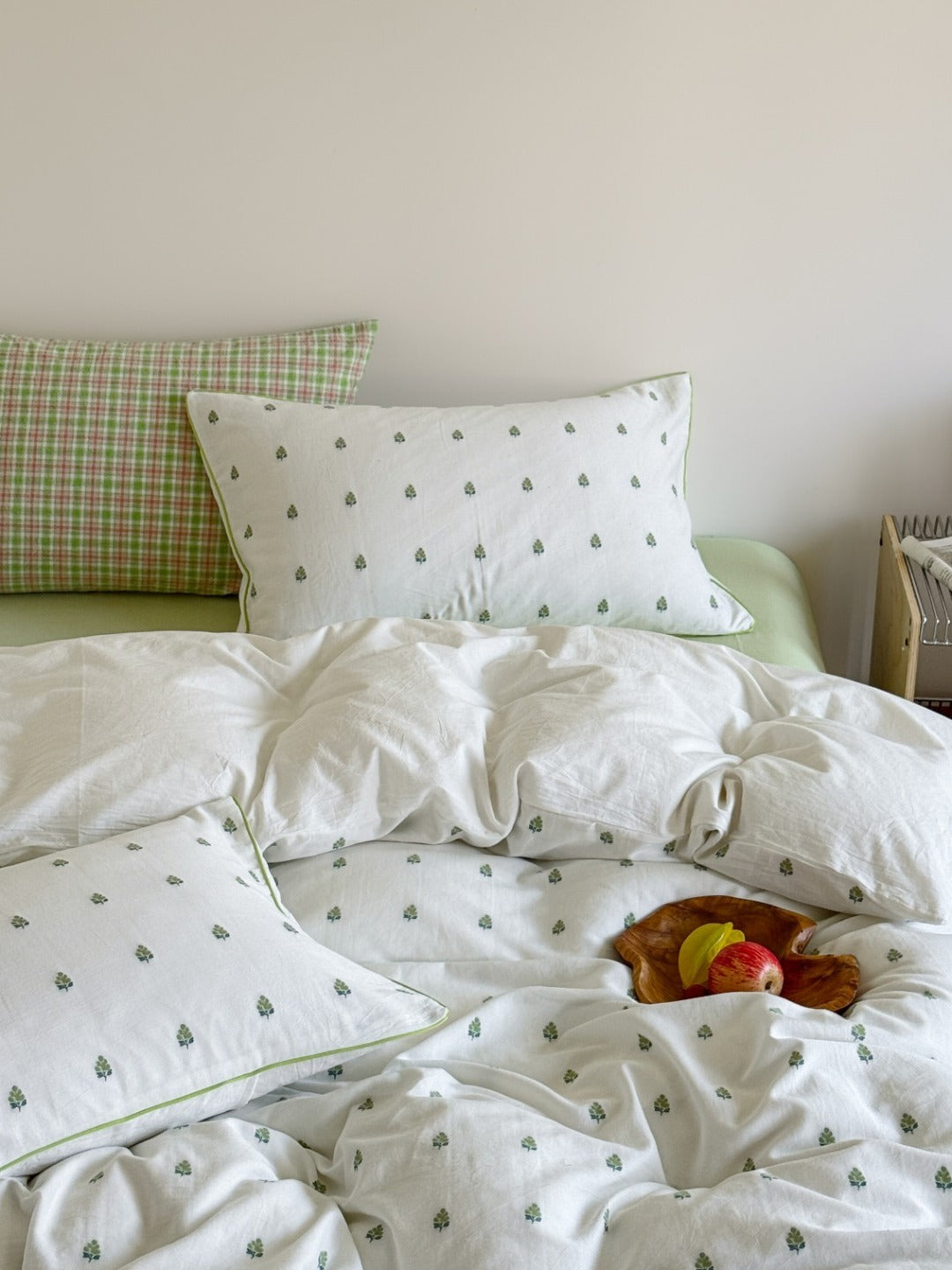 Vineyard Clip Jacquard Washed Cotton Duvet Cover original reference image 4