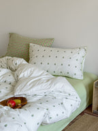 Vineyard Clip Jacquard Washed Cotton Duvet Cover original reference image 6
