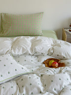 Vineyard Clip Jacquard Washed Cotton Duvet Cover original reference image 8