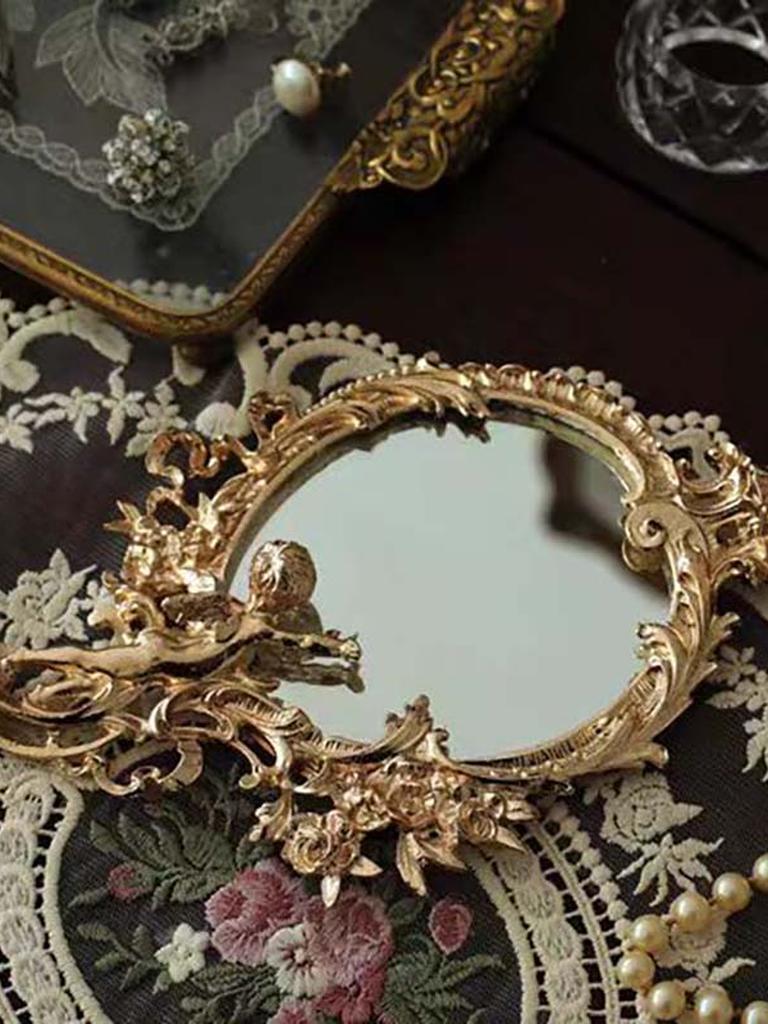 Vintage Handheld Makeup Mirror
