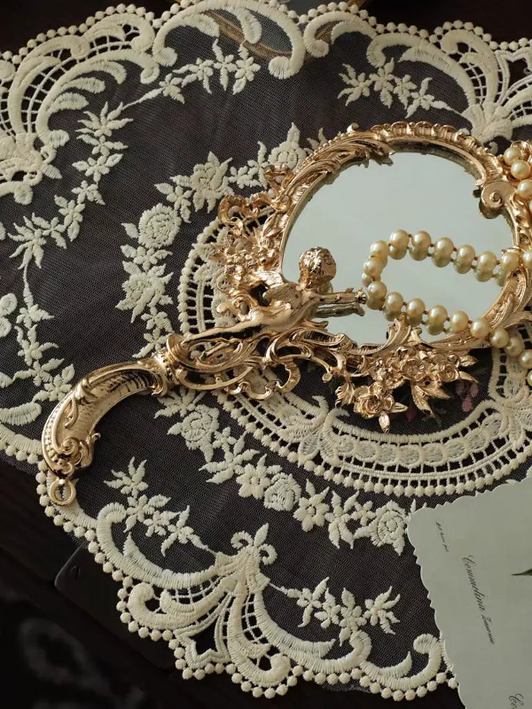 Vintage Handheld Makeup Mirror