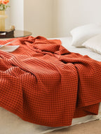 Waffle Weave Cotton Throw Blanket original reference image 3