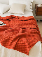 Waffle Weave Cotton Throw Blanket original reference image 4