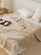 Waffle Weave Cotton Throw Blanket original reference image 9