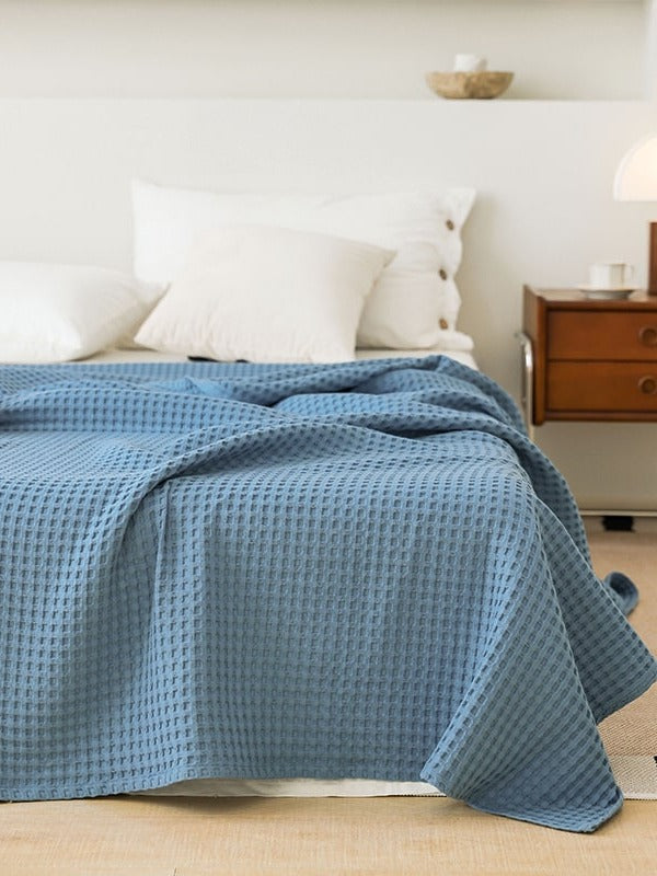 Waffle Weave Cotton Throw Blanket original reference image 18