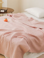 Waffle Weave Cotton Throw Blanket original reference image 23