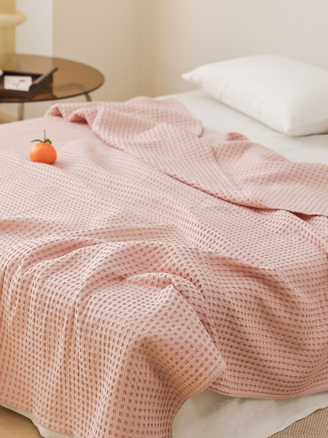 Waffle Weave Cotton Throw Blanket original reference image 23
