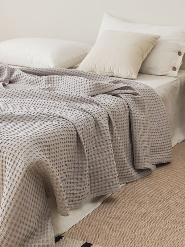 Waffle Weave Cotton Throw Blanket original reference image 25