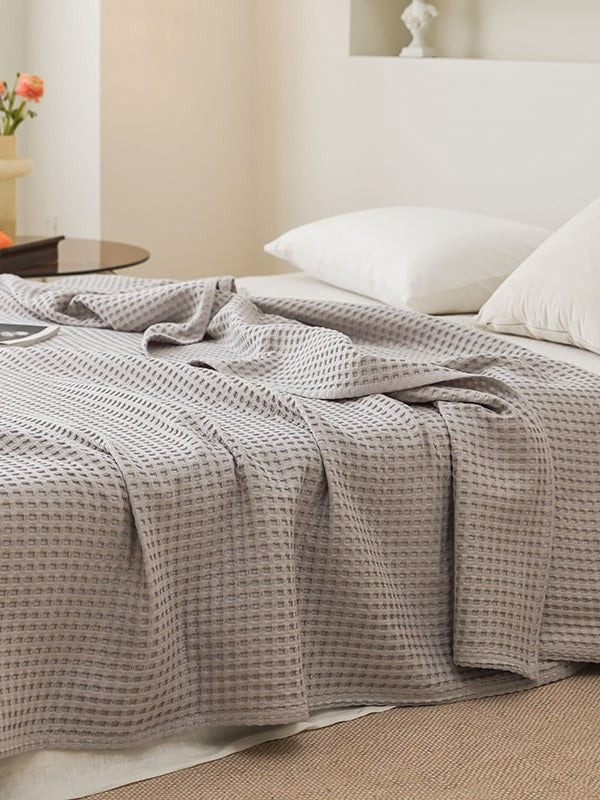 Waffle Weave Cotton Throw Blanket original reference image 26