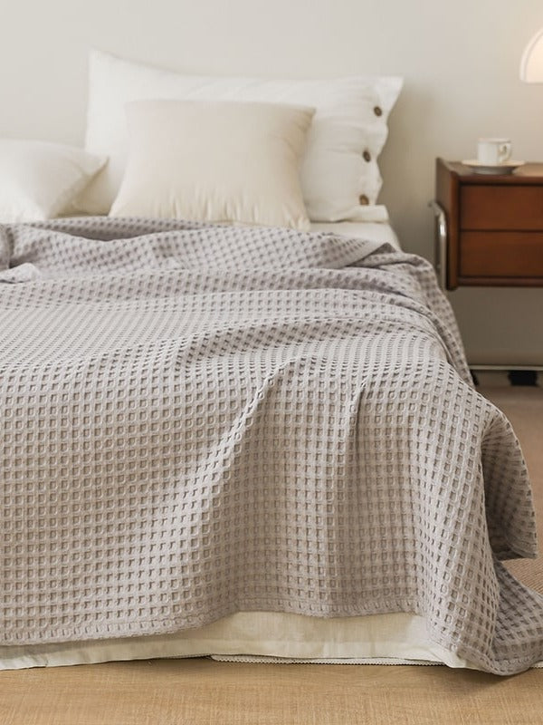 Waffle Weave Cotton Throw Blanket original reference image 27