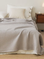Waffle Weave Cotton Throw Blanket original reference image 27