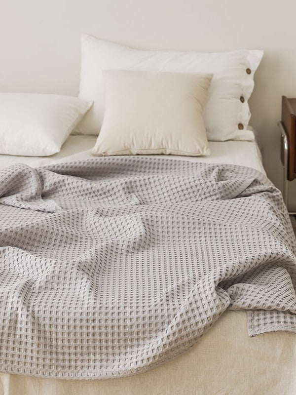 Waffle Weave Cotton Throw Blanket original reference image 29