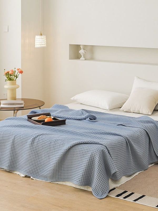 Waffle Weave Cotton Throw Blanket original reference image 34