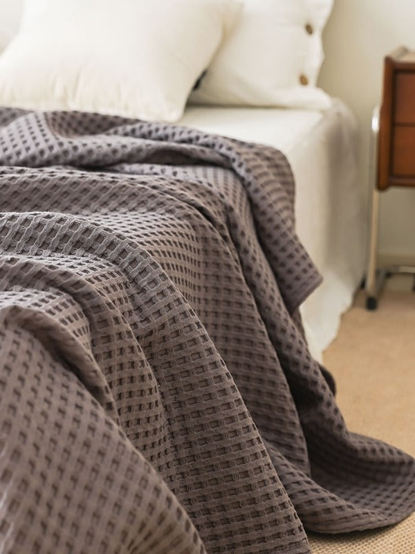 Waffle Weave Cotton Throw Blanket original reference image 39