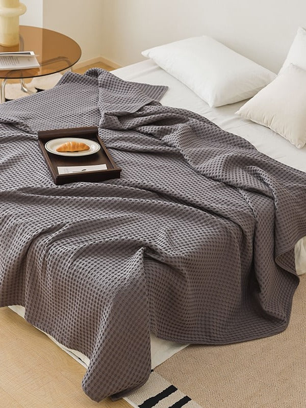 Waffle Weave Cotton Throw Blanket original reference image 41