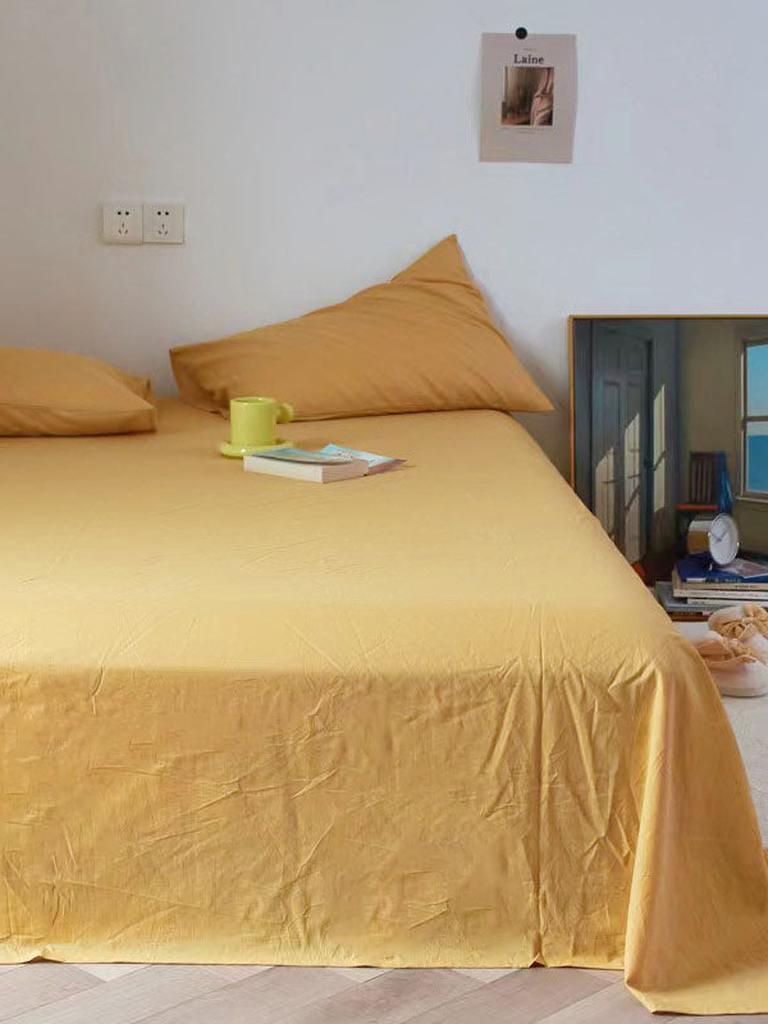 Washed Cotton Sheet Set - 14 colors