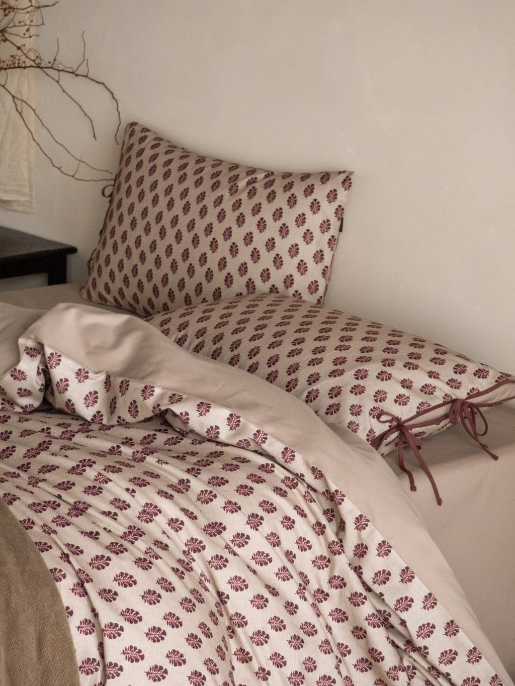 Woodland Leaf Brushed Cotton Duvet Cover Set original reference image 5