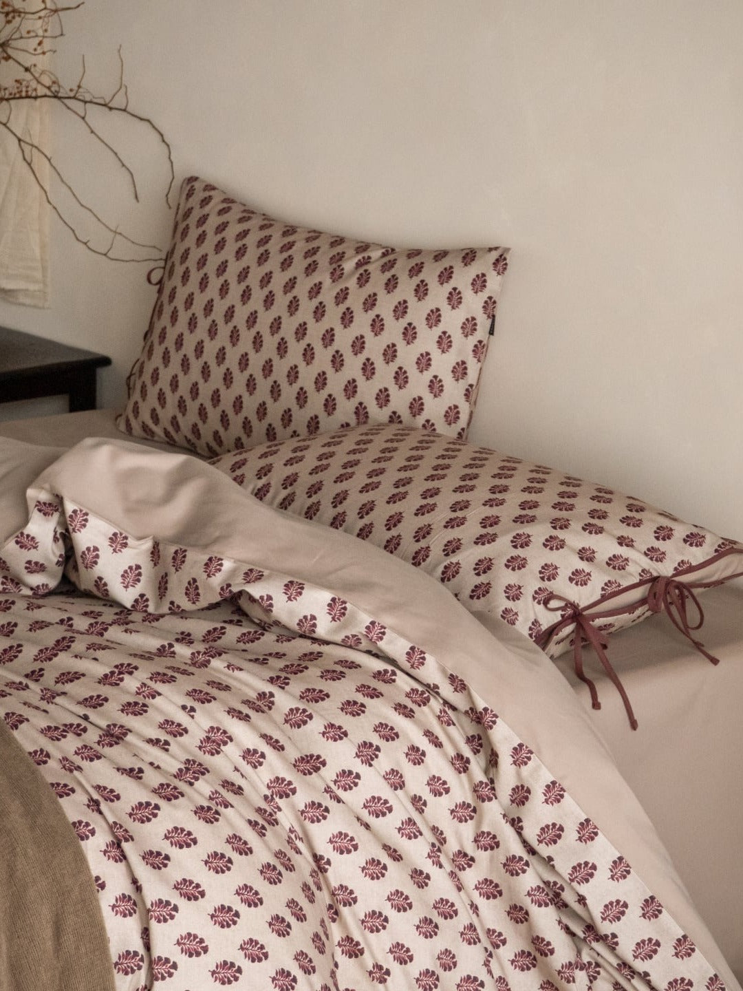 Woodland Leaf Brushed Cotton Duvet Cover Set original reference image 5