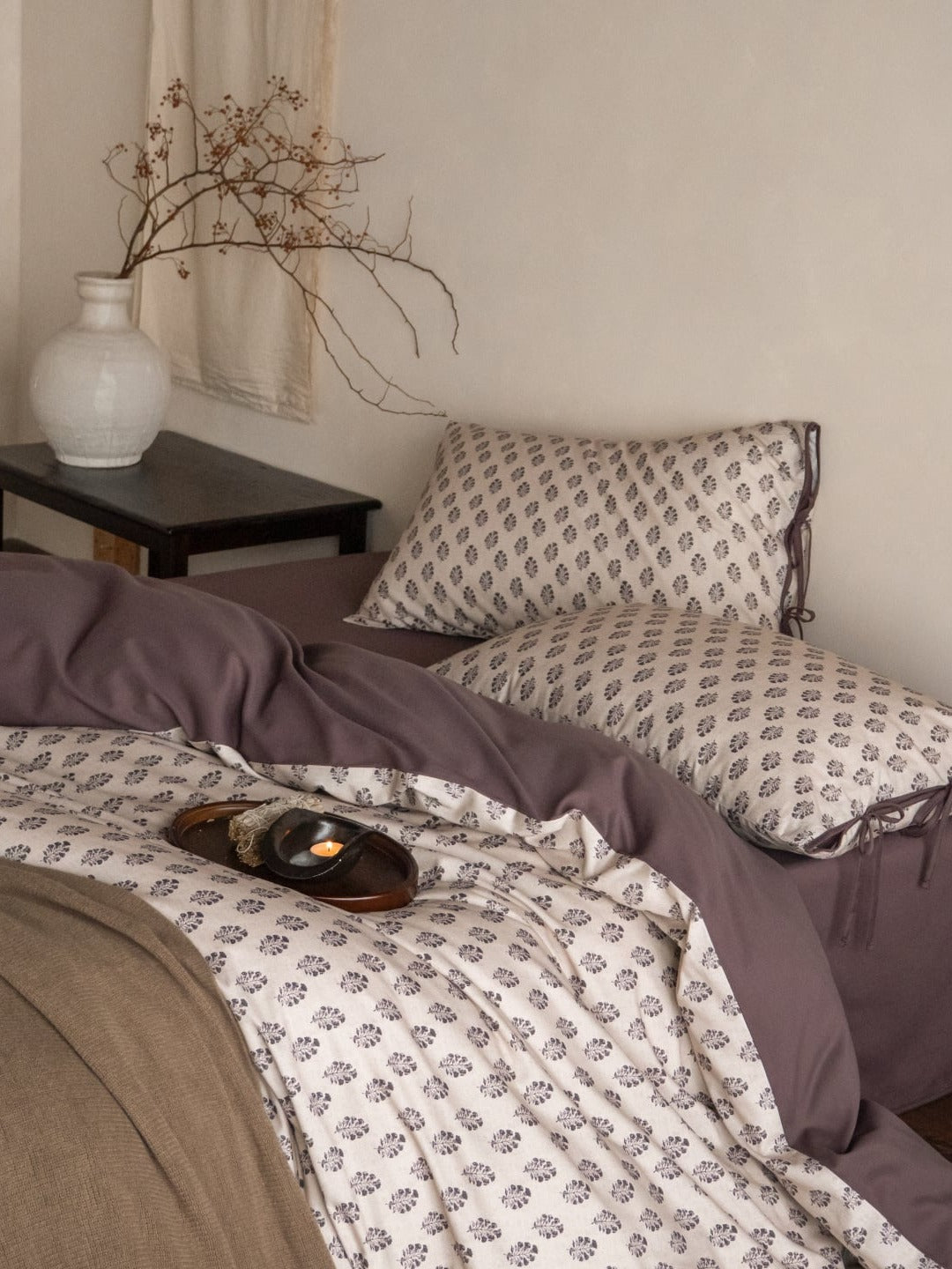 Woodland Leaf Brushed Cotton Duvet Cover Set original reference image 7