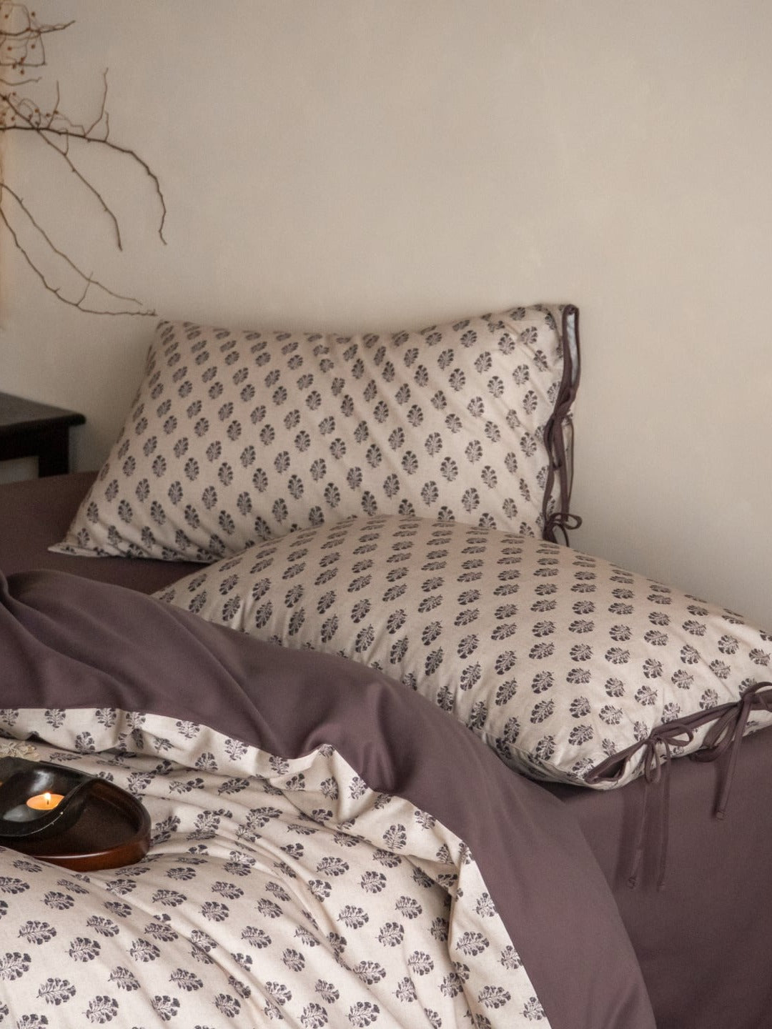 Woodland Leaf Brushed Cotton Duvet Cover Set original reference image 8