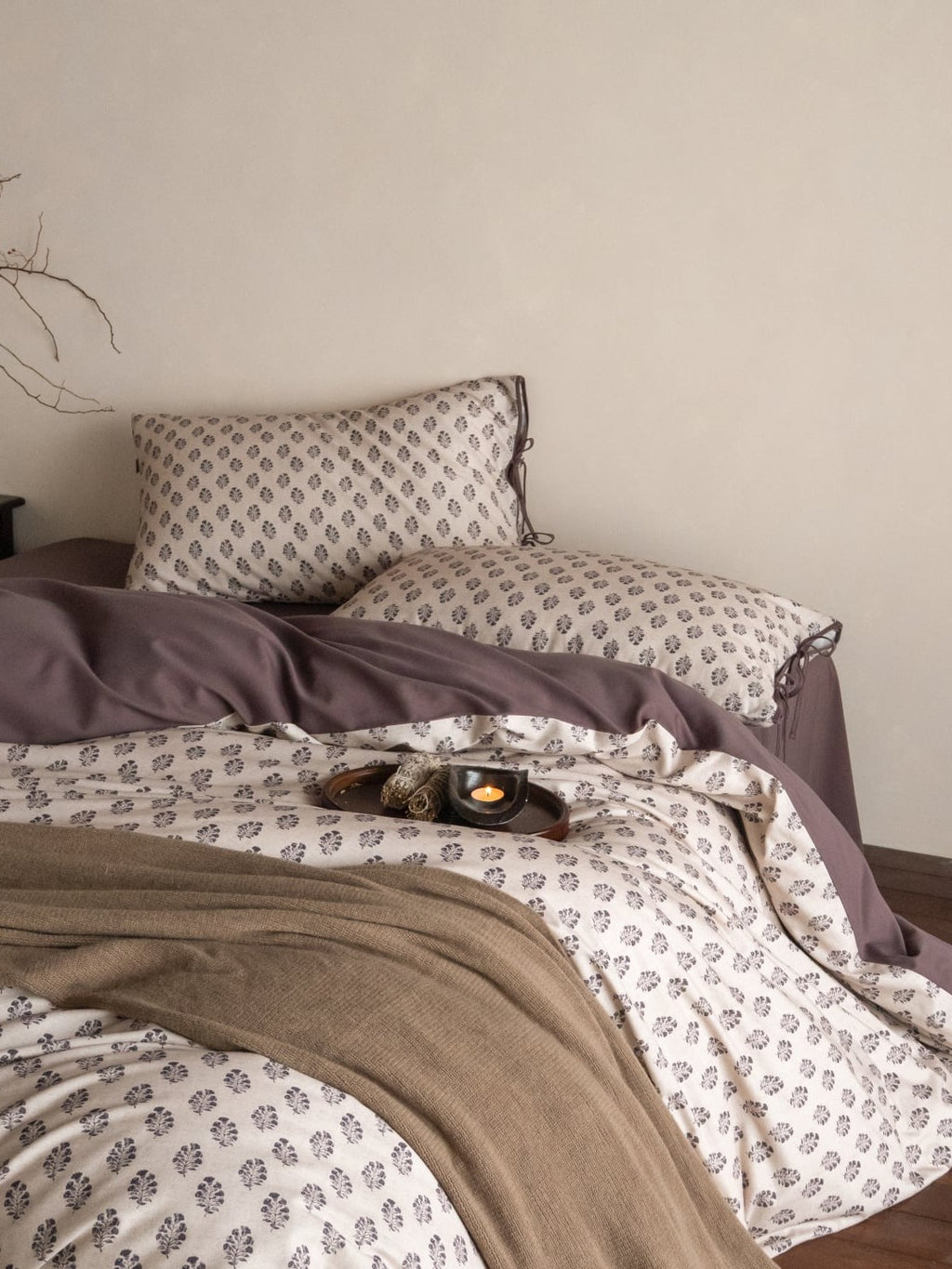 Woodland Leaf Brushed Cotton Duvet Cover Set original reference image 9