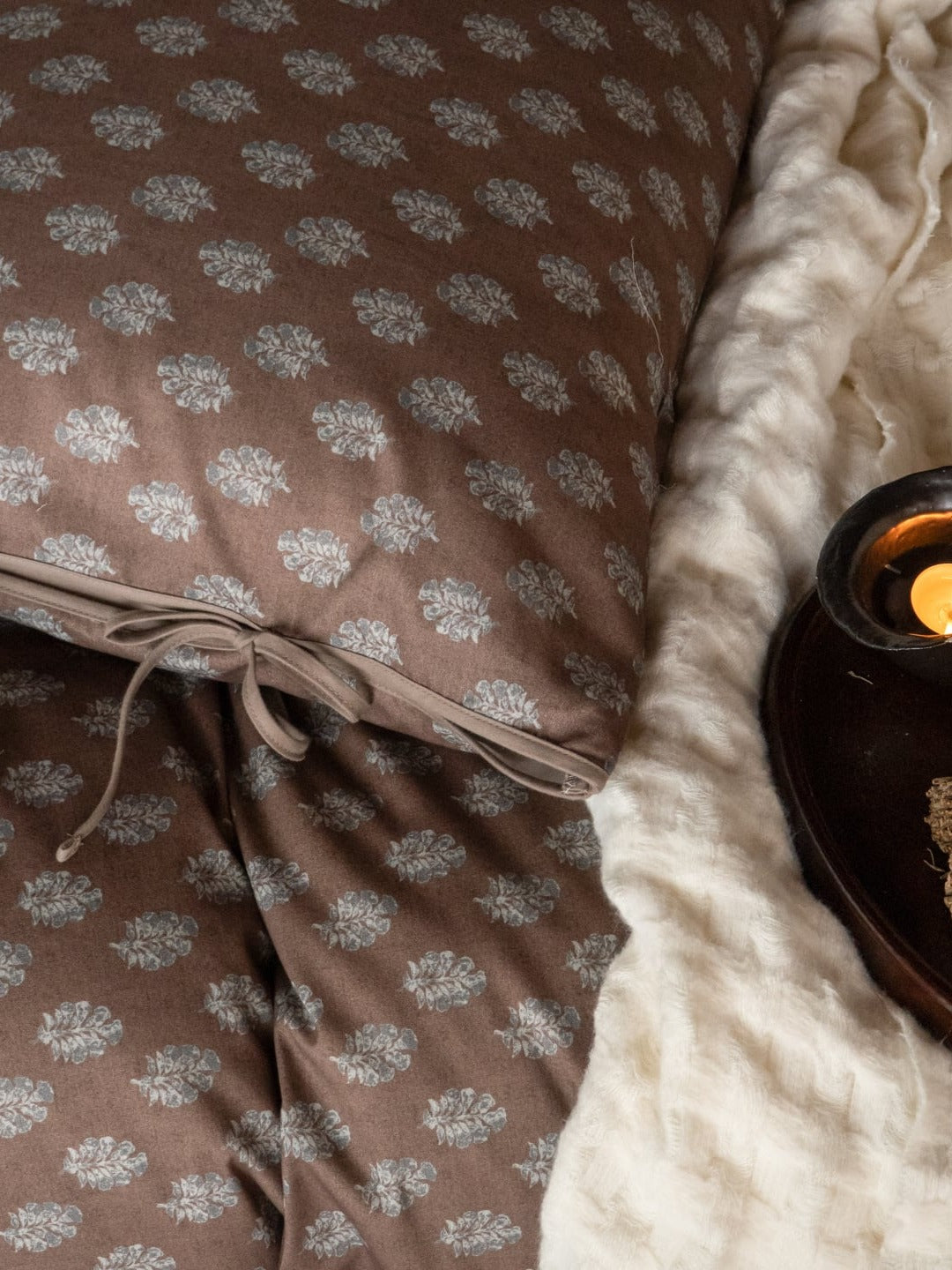 Woodland Leaf Brushed Cotton Duvet Cover Set original reference image 14