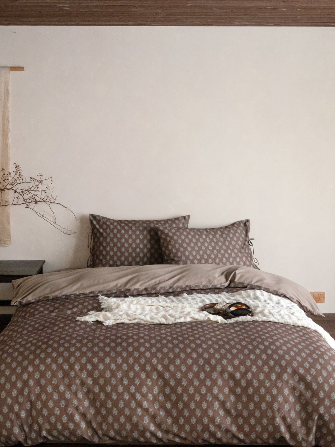 Woodland Leaf Brushed Cotton Duvet Cover Set original reference image 18