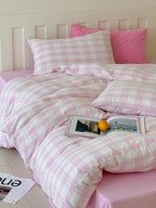 Woodland Plaid Cotton Seersucker Duvet Cover original reference image 1