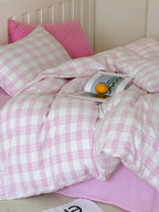 Woodland Plaid Cotton Seersucker Duvet Cover original reference image 6